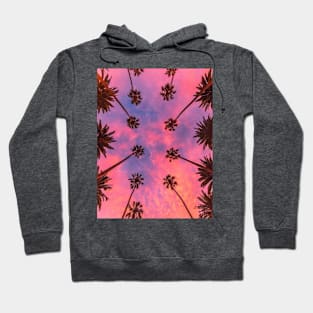 Palm Trees Under The Pink And Blue Sky Hoodie